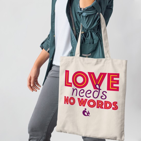 Love Needs No Words V2 - Κέντρο Παιδιού & Εφήβου (Τσάντα Αγοράς)
